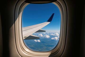Fototapeta premium Scenic perspectives from aircraft windows