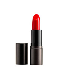 Vibrant red lipstick in sleek packaging.