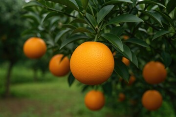 The produce of an orange tree