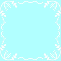blue floral frame