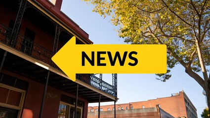 Obraz premium Breaking news alert: local city updates and community events happening near you now