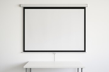 Fototapeta premium Installation Guide for Wall-Mounted Projector Screens with Matte White Finish
