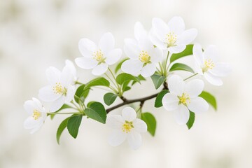 Obraz premium Close-up of lilac flower stems on an apple tree with blurred background