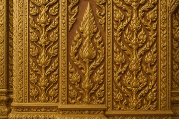 Thai temple architecture featuring traditional stucco craftsmanship