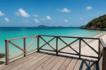 Fototapeta premium Tropical seaside view from Kham Island in Chonburi Province