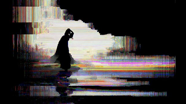 Silhouette and Digital Abstraction in Artwork