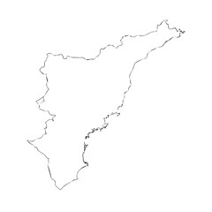 Fototapeta premium map of spain 3d shape