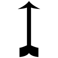 black arrow isolated on white