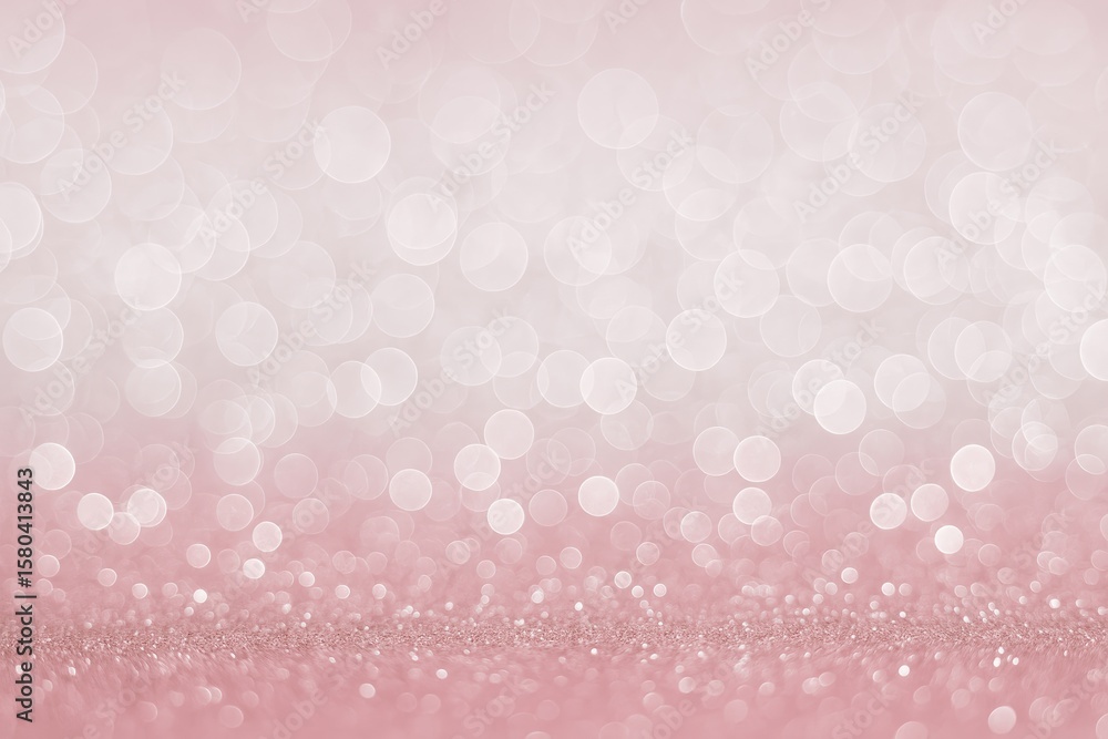 Canvas Prints sparkling pink rose with glittering bokeh circles, glowing and abstract blurred design. luxurious sh