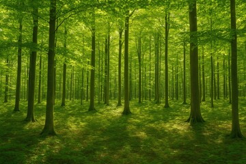 Obraz premium Untouched pristine beech woodland