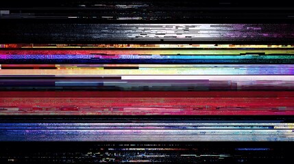 Abstract Glitch Horizontal Line