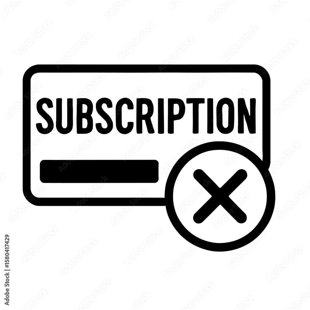Poster outline icon of a credit card with 