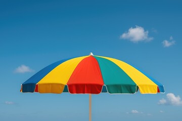 Obraz premium Shade umbrella under a clear blue sky