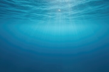 Deep blue ocean scene with underwater elements