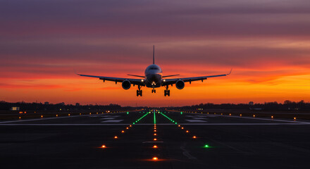 The Silhouette of a Commercial Jet on Final Approach.