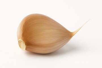 Single garlic bulb isolated on a white background