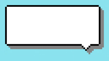 シンプルな吹き出しのドット絵、ゲームの会話