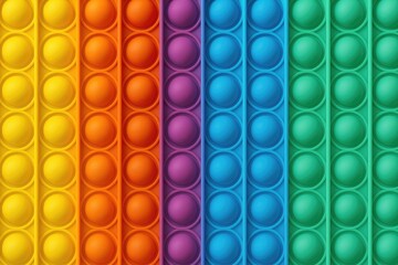 Stress-relief silicone pop it with decorative pattern