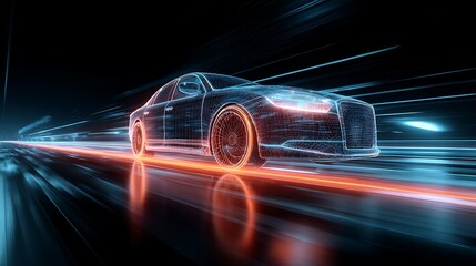 Wireframe Car Speed