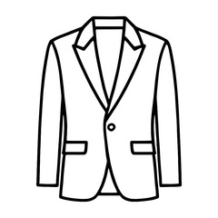 Minimalist blazer jacket icon symbolizing formal suit and business style