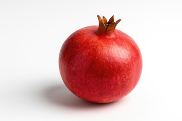 Pomegranate fruit shown against a plain white backdrop