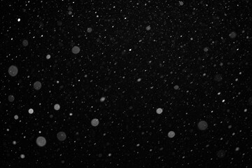 Obraz premium Frozen snowflake pattern with glowing bokeh effects against dark backdrop