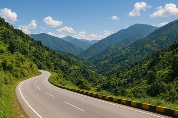 Fototapeta premium The pathways of a Himalayan nation