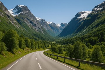 Fototapeta premium Journey toward the Geranger Valley