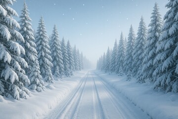 Obraz premium Chilly season with snowfall