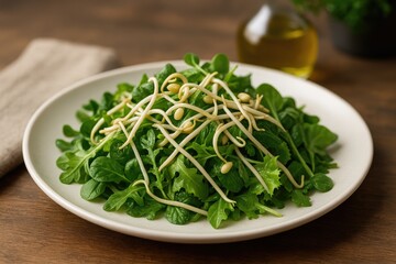 Fresh bean sprout salad for a healthy meal