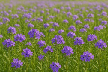 Lavender blossoms spreading across the meadow