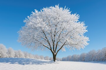 Frost-covered Mulberry Tree in Winter