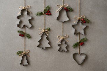 DIY festive decor crafted from gingerbread molds