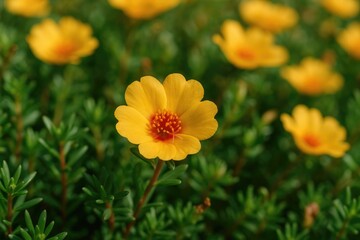 A vibrant succulent with colorful blooms from the Portulacaceae family, commonly grown in gardens worldwide