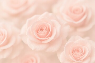 Gentle pink roses with a soft, blurred background
