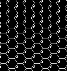 Honeycomb seamless pattern. Vector graphic line illustration. beehive pattern for decoration, hive symbol for fabric design. Perfect for cards, decorations, stickers, logo, menu, various designs.