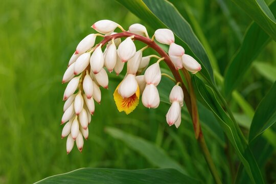 Beautiful Shell Ginger Bloom, Alpinia zerumbet, Sannin