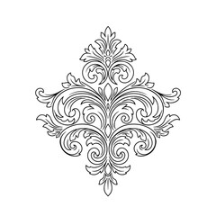 Ornamental flourish design showcases an elegant symmetrical pattern with swirling elements, perfect for graphic decoration and creative projects.