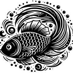 Abstract Black Background Texture Image