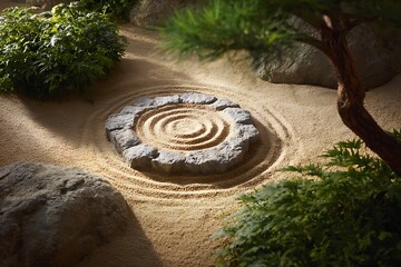 Zen garden in Japan