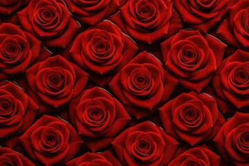 Creating a floral decoration with intertwined roses featuring crimson petals