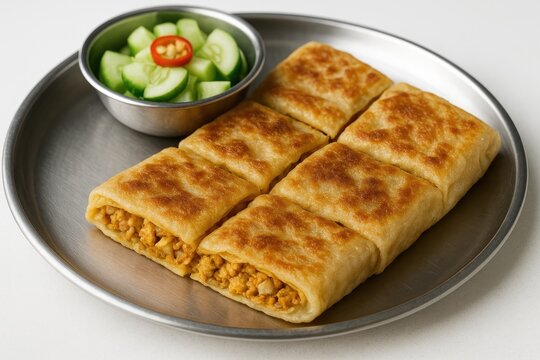 Cucumber-filled Rotee Mataba: A Delicious Twist