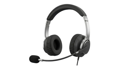 Headset for conference call or gaming isolated PNG with Transparent Background