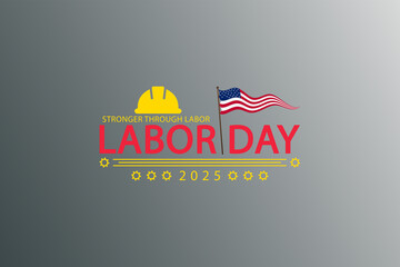 Yellow Helmet Labor Day Design and Twin Flag