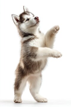 Real husky puppy background animal white.