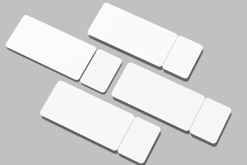 Ticket Design Mockup Icon Blank