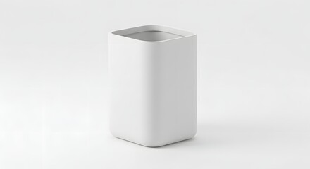 Minimalist White Rectangular Vase with Smooth Finish and Contemporary Design in Modern Interior