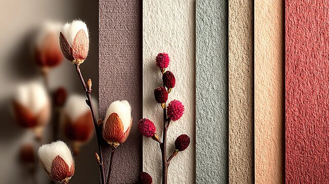 Cascading peach to ivory gradient background with subtle texture, minimalist Scandinavian aesthetic, soft light tones romantic event branding design. - Powered by Adobe