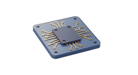 Detailed Microchip Component with Multiple Connections Highlighting Advanced Electronics Design