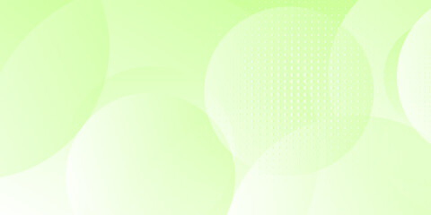 Minimalist soft Abstract Background in Gradient green and white Tones with Circles. Circle effect style geometric, abstract background.